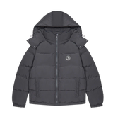 Trapstar Irongate Detachable Hooded Puffer Jacket - Stone Grey